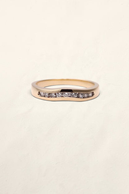 14K Yellow Gold Diamond Band