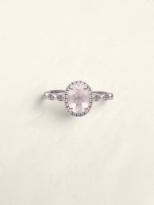 18k WG Moonstone Ring