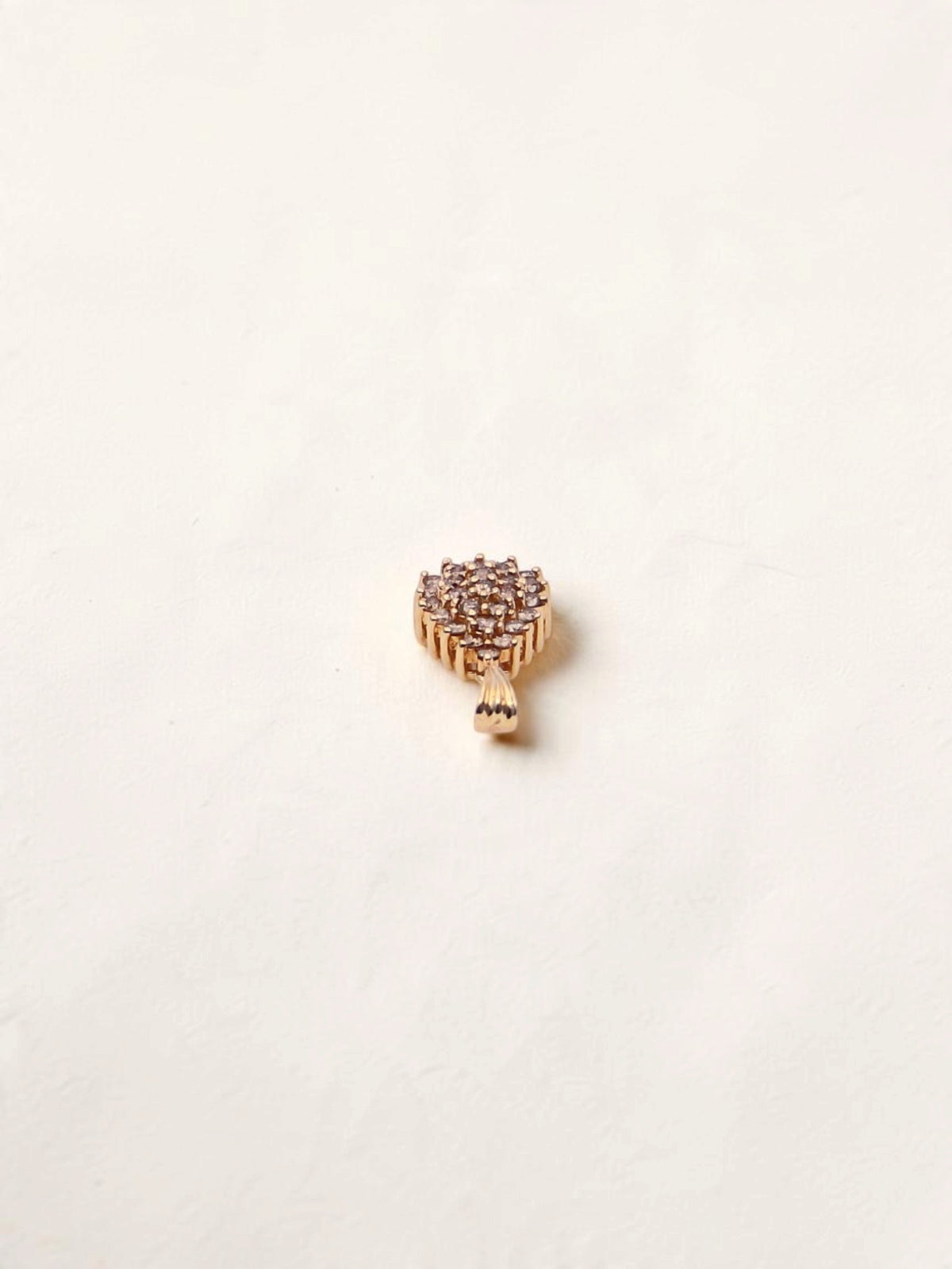 14K Yellow Gold Chocolate Diamond Cluster Pendant