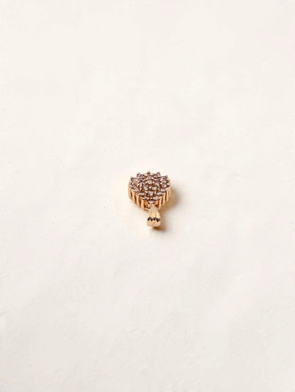 14K Yellow Gold Chocolate Diamond Cluster Pendant