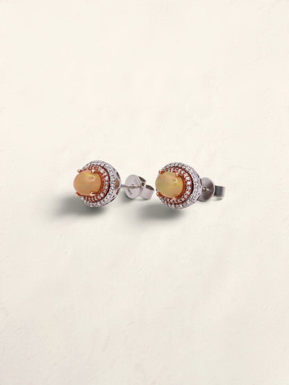 14K Two-Tone Effy Ethiopian Opal and Diamond Earrings