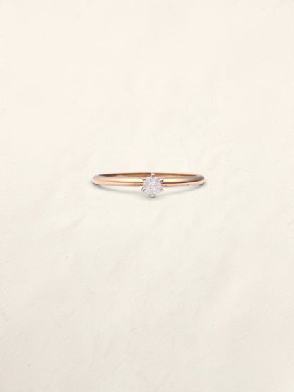 10k Round Diamond Solitaire Ring