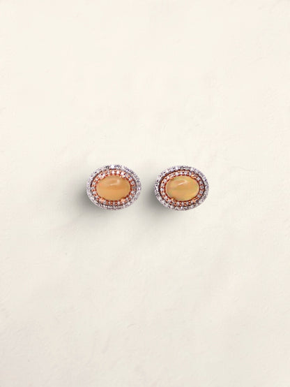 14K Two-Tone Effy Ethiopian Opal and Diamond Earrings