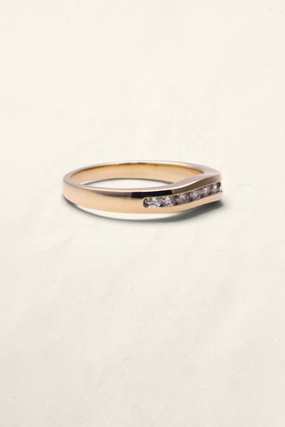 14K Yellow Gold Diamond Band