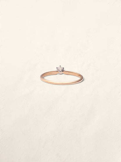 10k Round Diamond Solitaire Ring