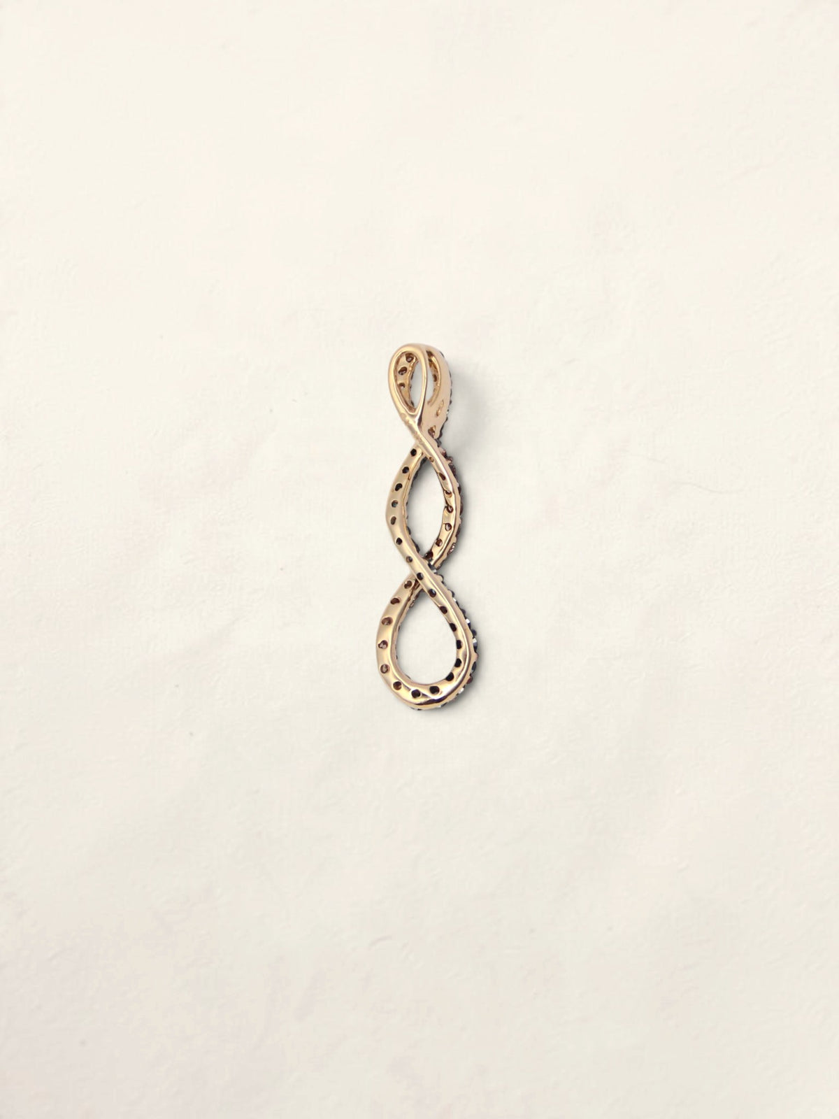 14K Yellow Gold Chocolate and Blue Diamond Swirl Pendant
