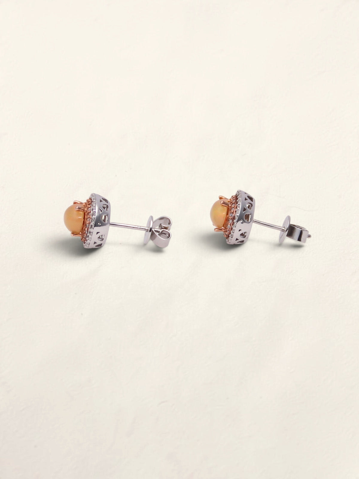 14K Two-Tone Effy Ethiopian Opal and Diamond Earrings