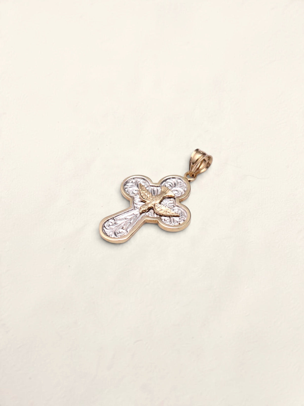 14k Reversible Cross Pendant