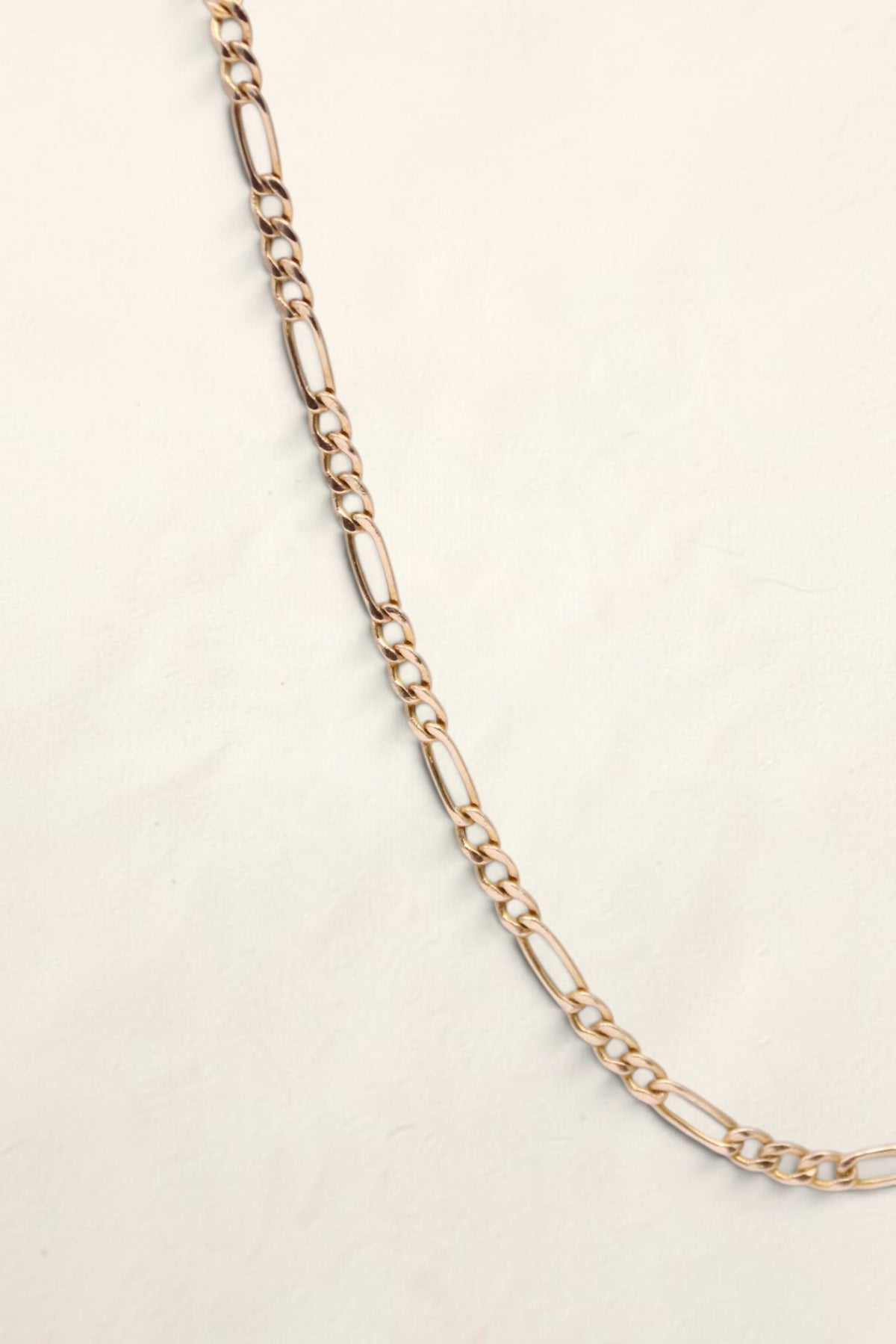14K Yellow Gold Figaro Necklace 18in