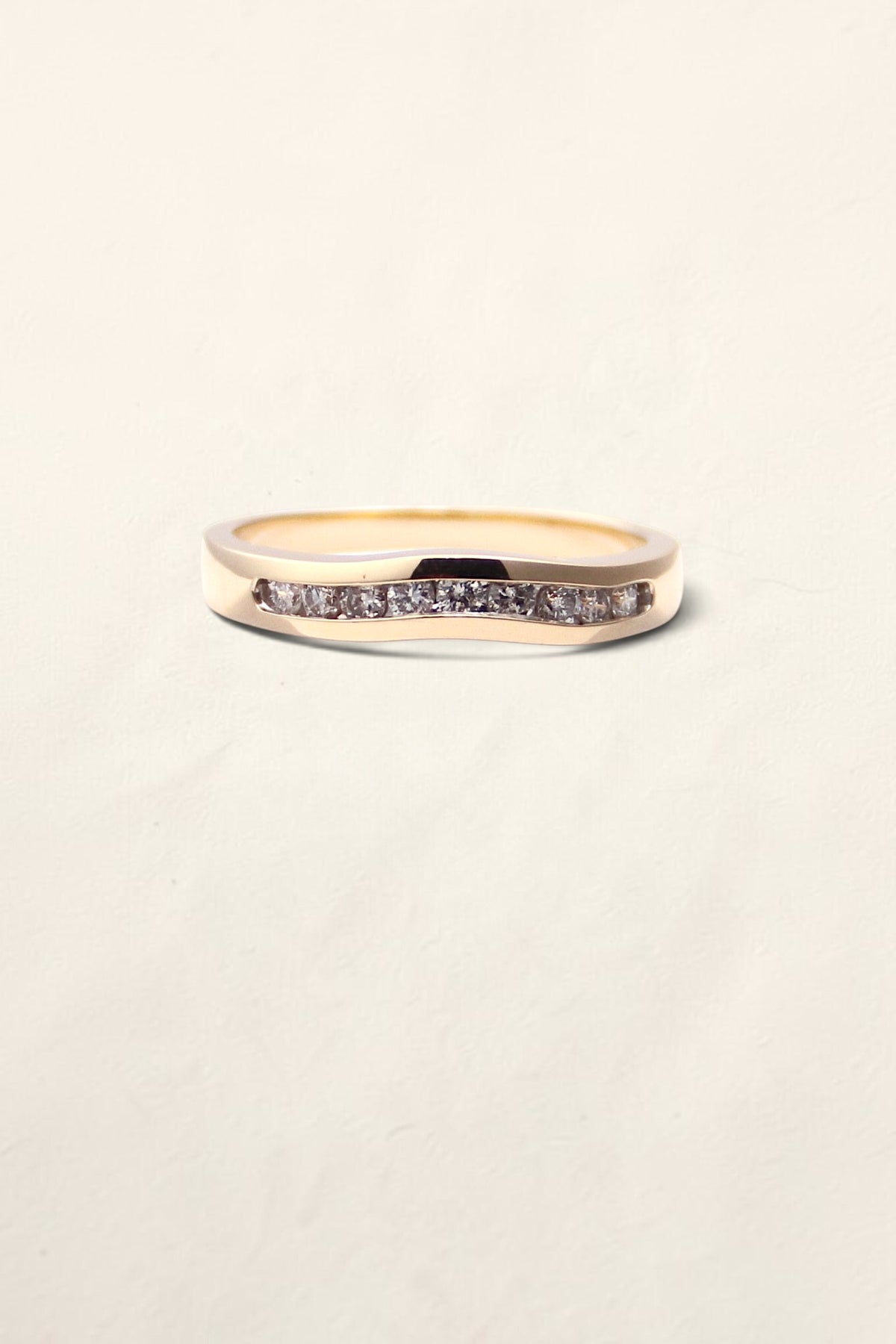 14K Yellow Gold Diamond Band