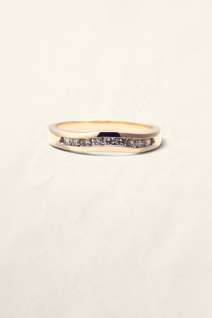 14K Yellow Gold Diamond Band