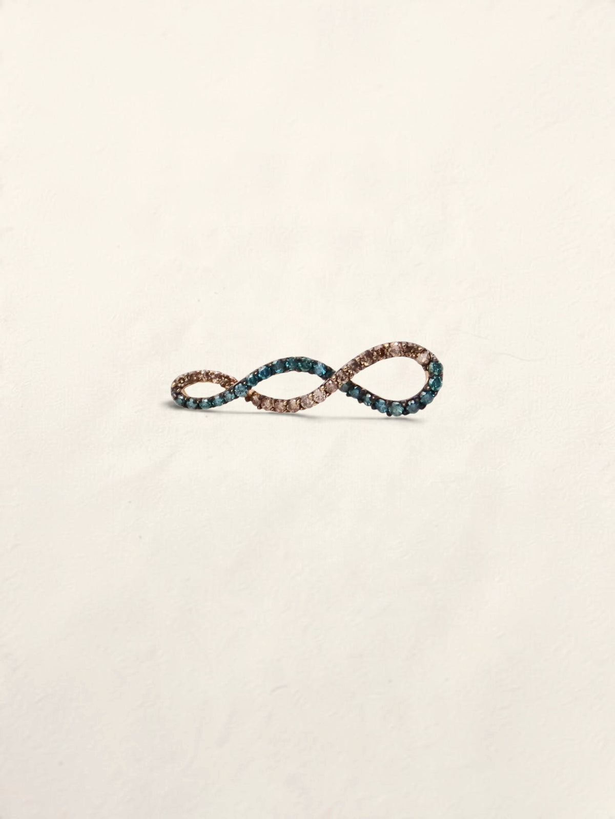14K Yellow Gold Chocolate and Blue Diamond Swirl Pendant