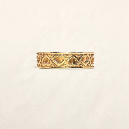 10K Yellow Gold Heart Cutout Ring