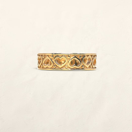 10K Yellow Gold Heart Cutout Ring