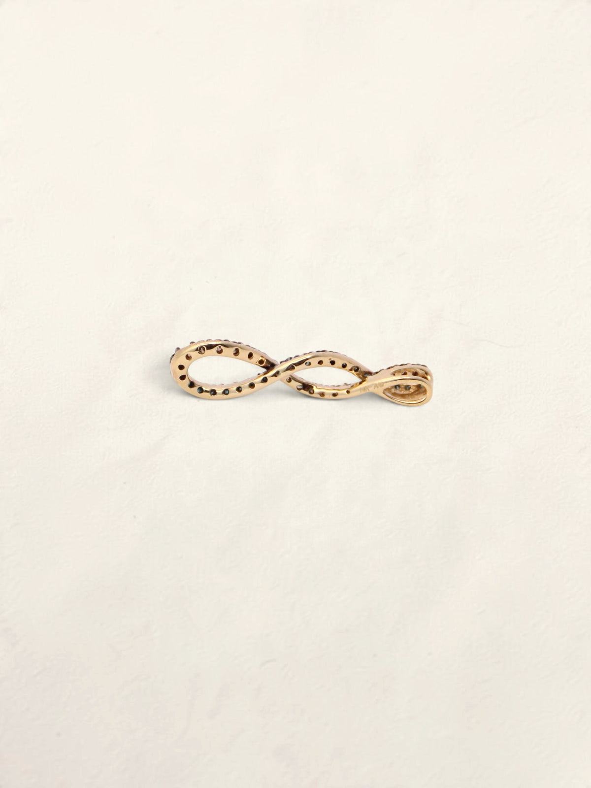 14K Yellow Gold Chocolate and Blue Diamond Swirl Pendant