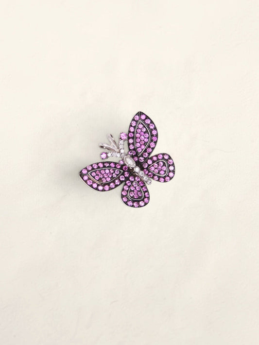 18K Sapphire and Diamond Butterfly Pendant