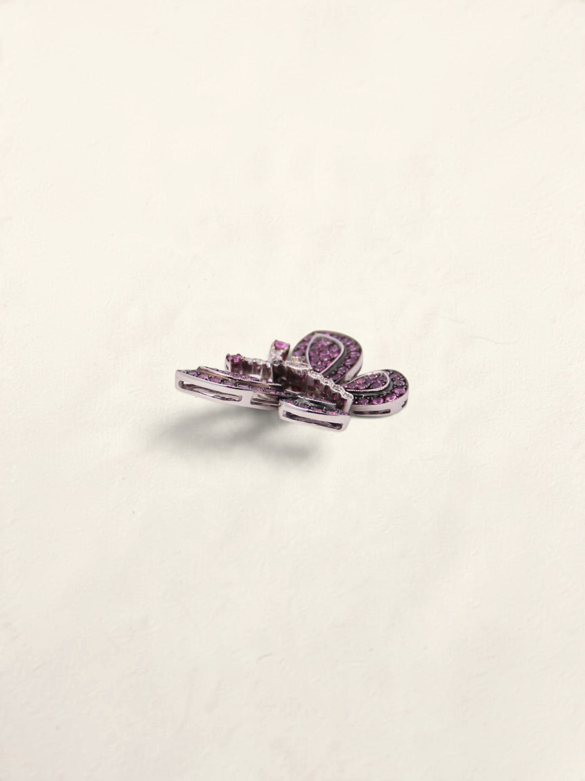 18K Sapphire and Diamond Butterfly Pendant