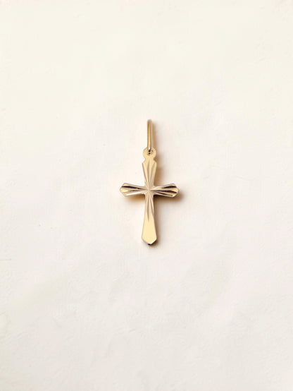 14K Yellow Gold Reversible Cross Pendant