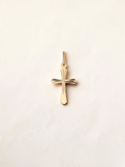 14K Yellow Gold Reversible Cross Pendant