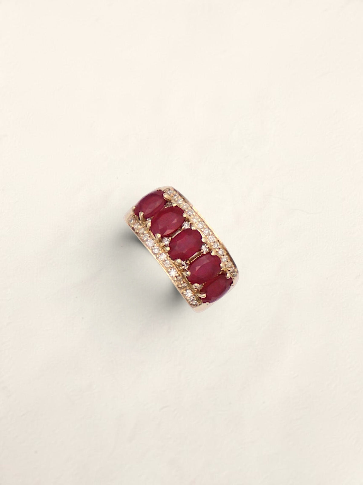 14k Gold Ruby & Diamond Ring