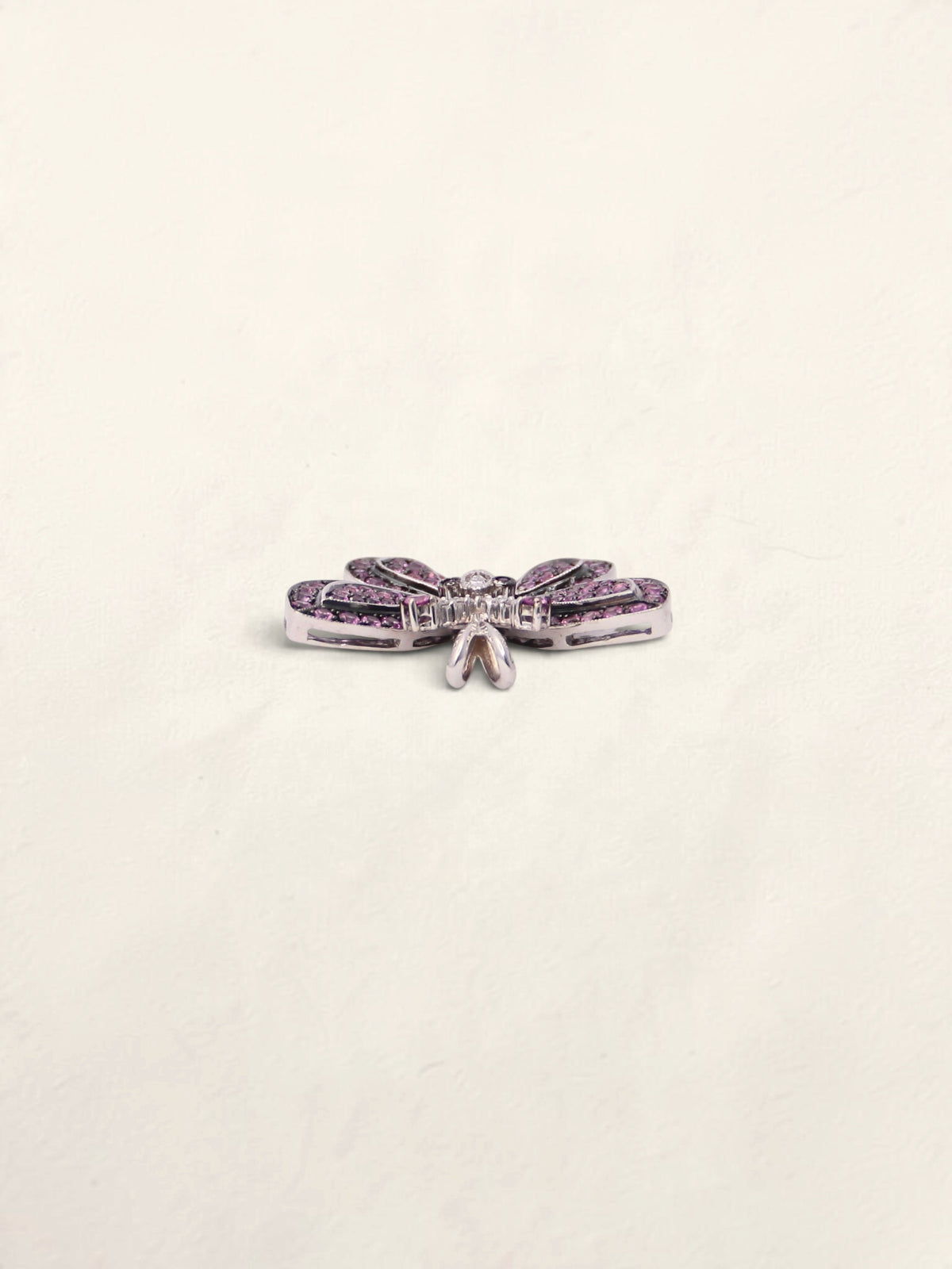 18K Sapphire and Diamond Butterfly Pendant