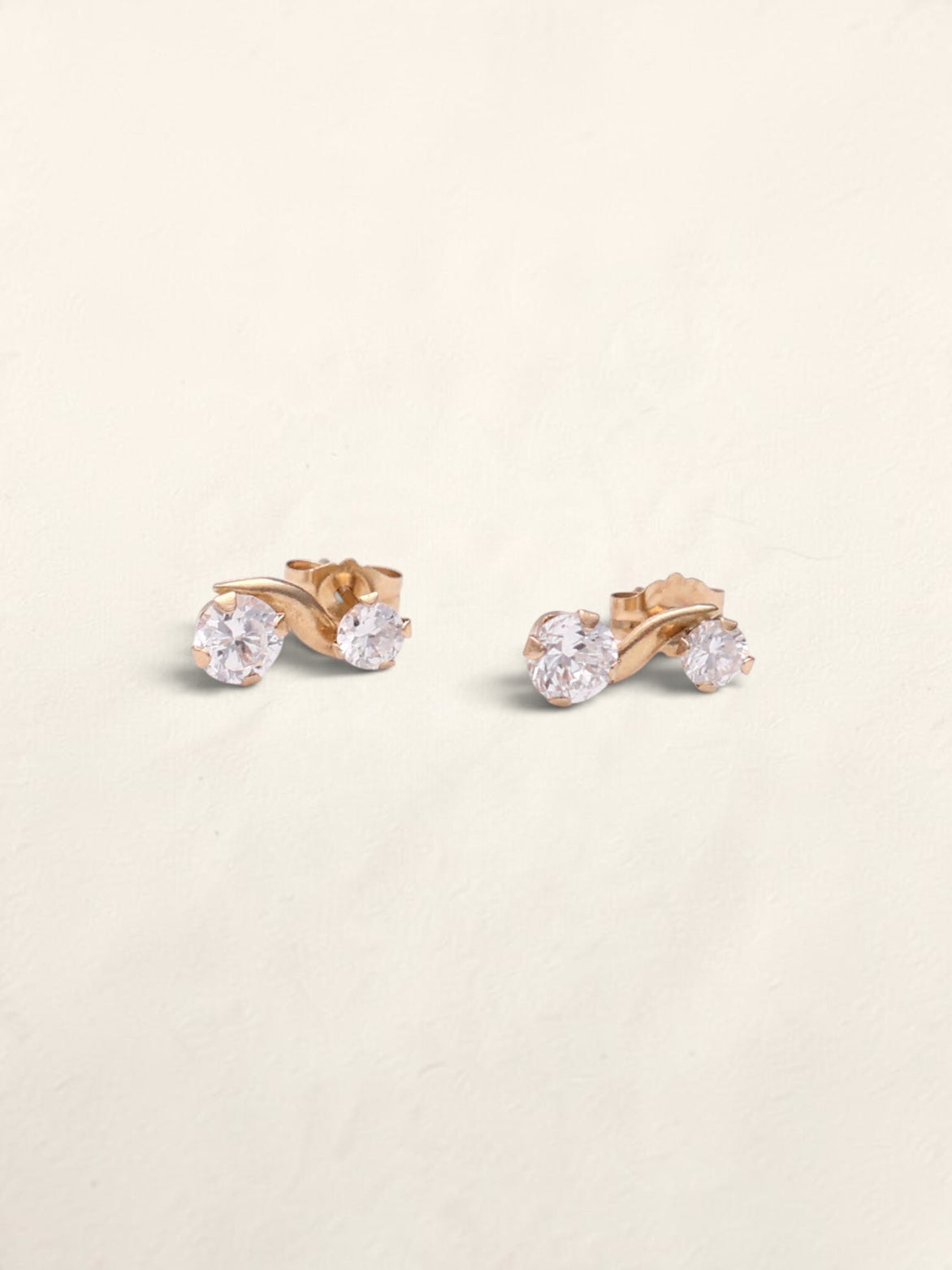 14k CZ Stud Earrings