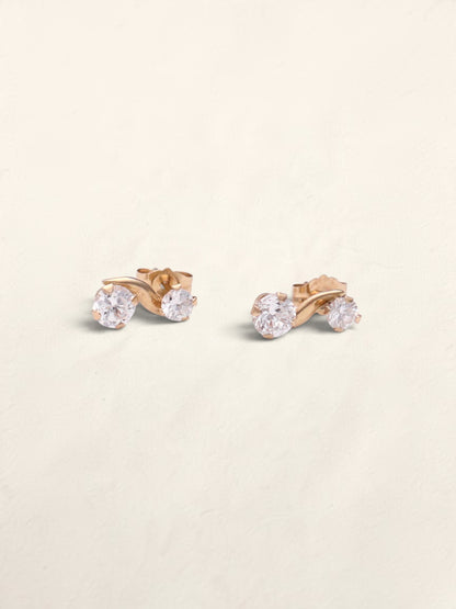 14k CZ Stud Earrings