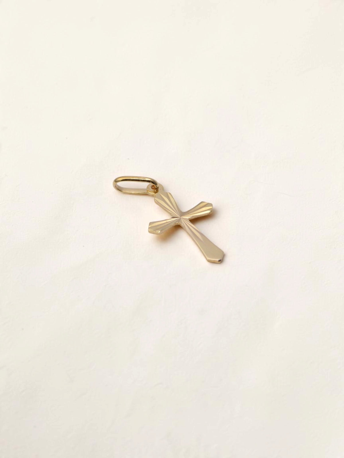 14K Yellow Gold Reversible Cross Pendant