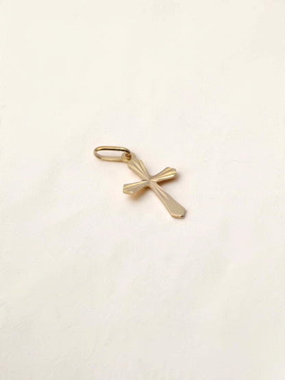 14K Yellow Gold Reversible Cross Pendant