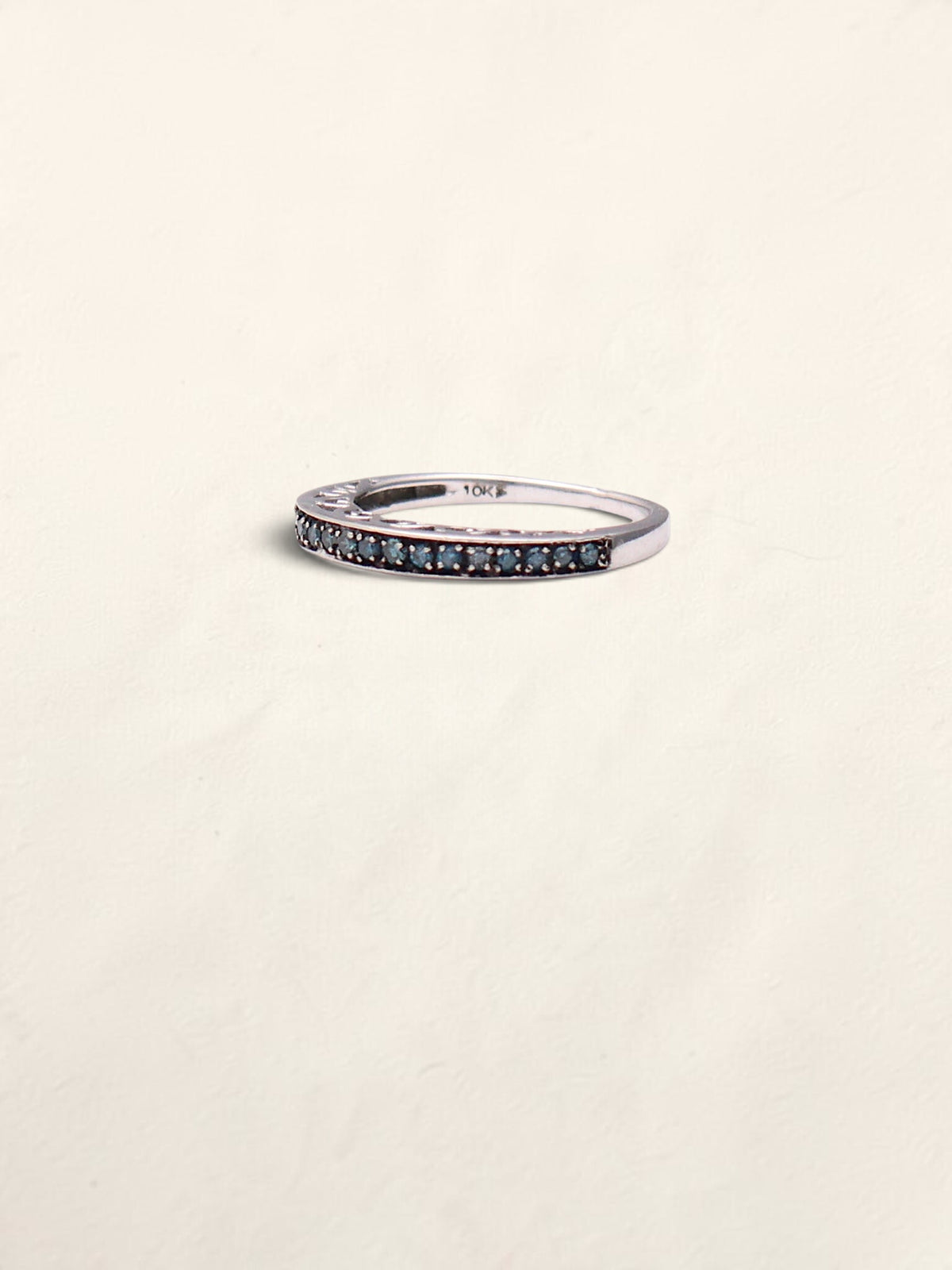 10k Blue Diamond Band