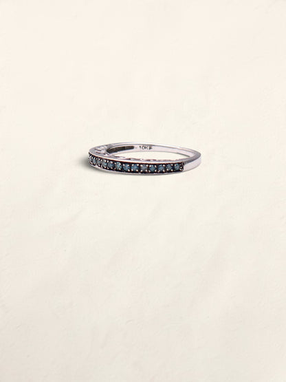 10k Blue Diamond Band
