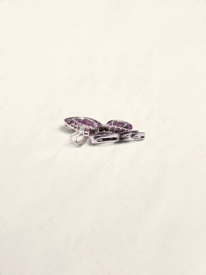 18K Sapphire and Diamond Butterfly Pendant