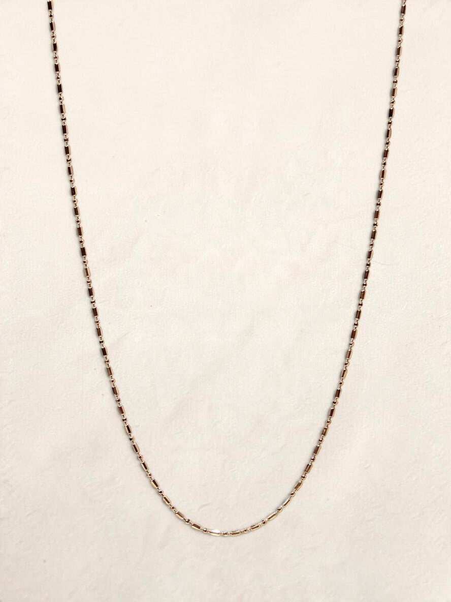14K Yellow Gold Beaded Link Necklace