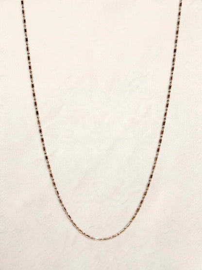 14K Yellow Gold Beaded Link Necklace