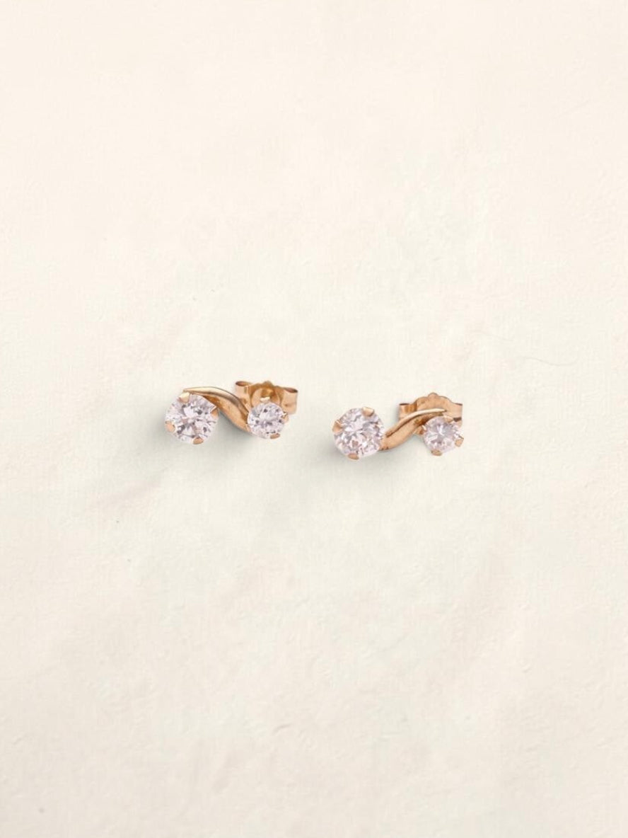 14k CZ Stud Earrings