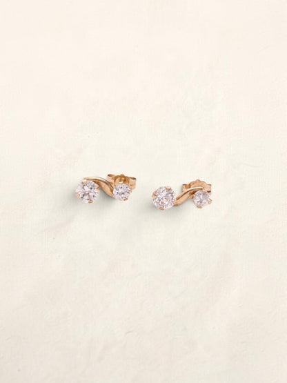 14k CZ Stud Earrings