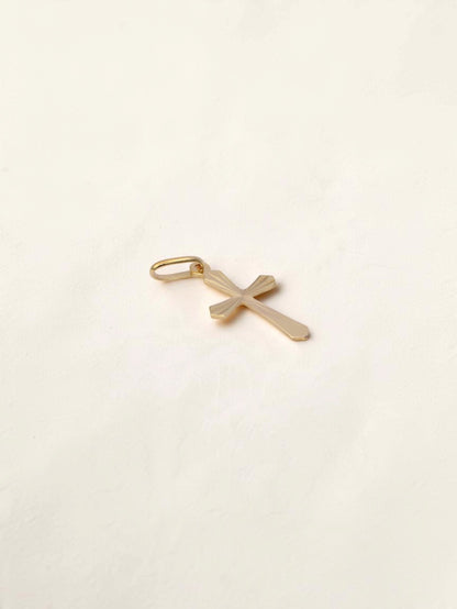 14K Yellow Gold Reversible Cross Pendant