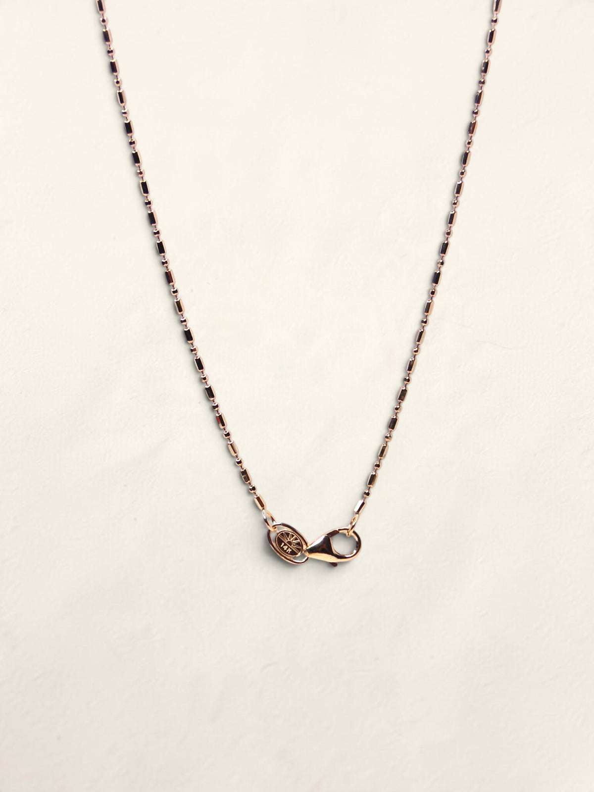 14K Yellow Gold Beaded Link Necklace