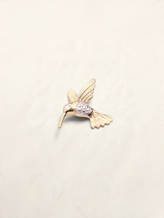 14k Hummingbird Pendant