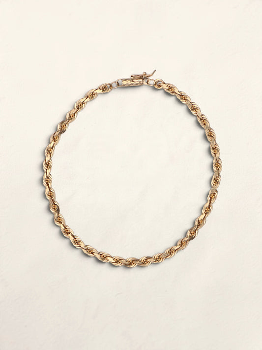 14k Rope Chain Bracelet