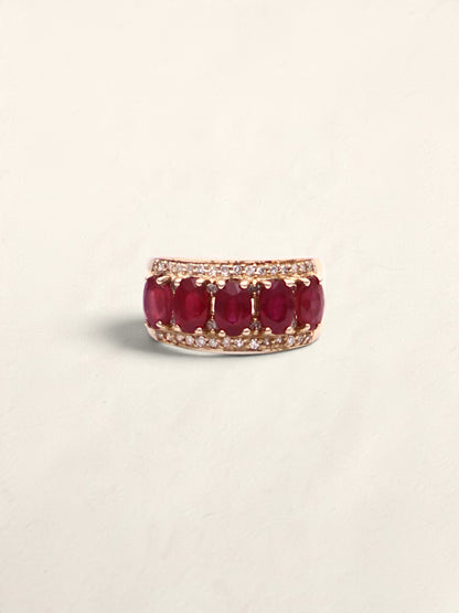 14k Gold Ruby & Diamond Ring