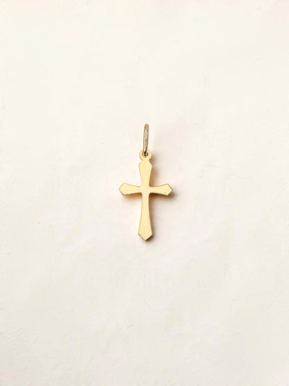 14K Yellow Gold Reversible Cross Pendant