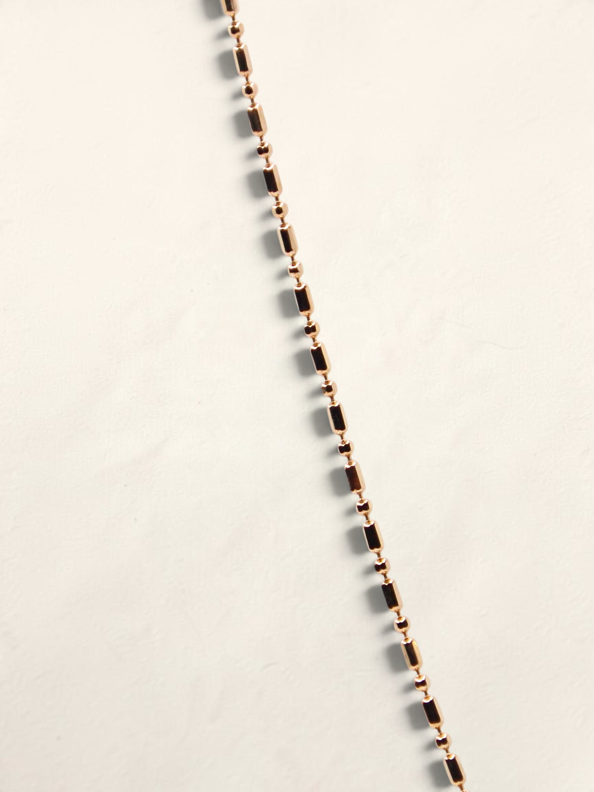 14K Yellow Gold Beaded Link Necklace