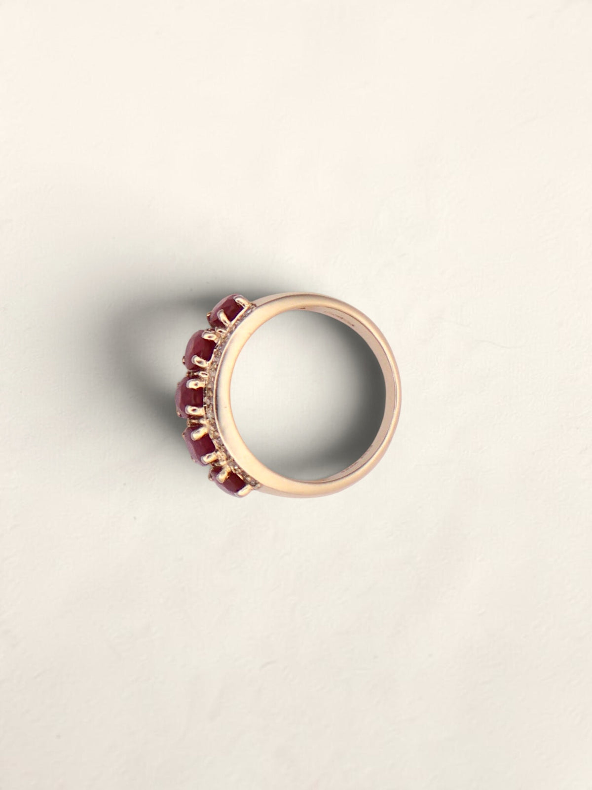 14k Gold Ruby & Diamond Ring
