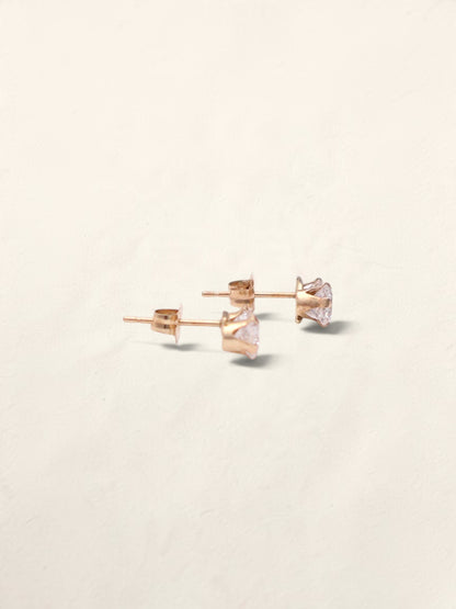 14k CZ Stud Earrings