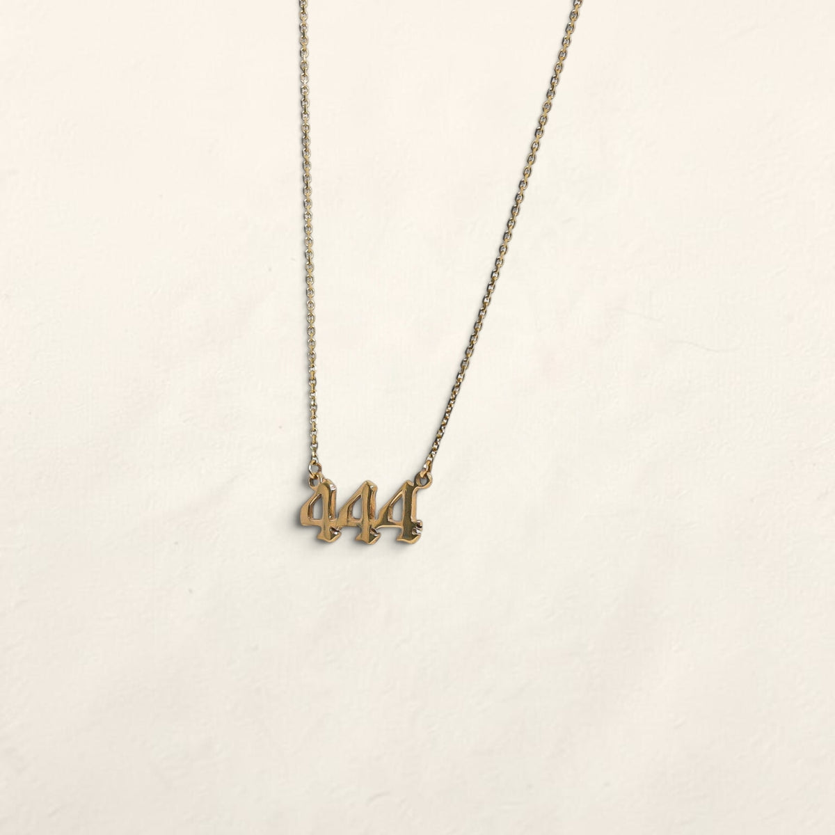 14k Yellow Gold "444" Angel Necklace
