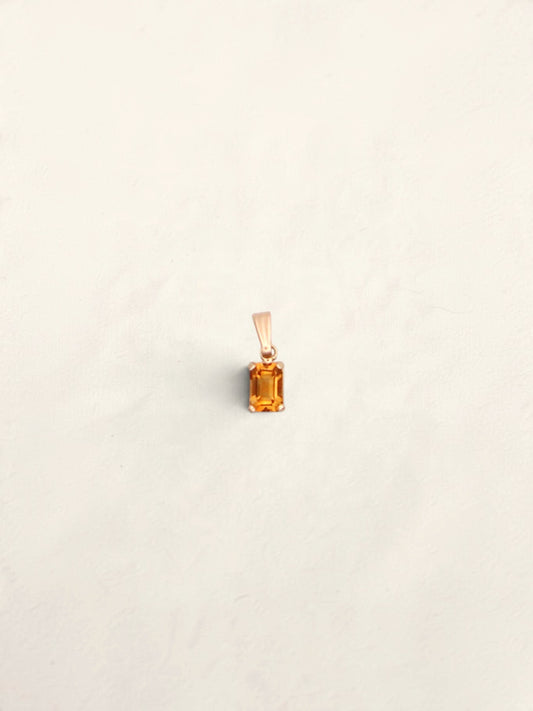 14k Gold Citrine Pendant
