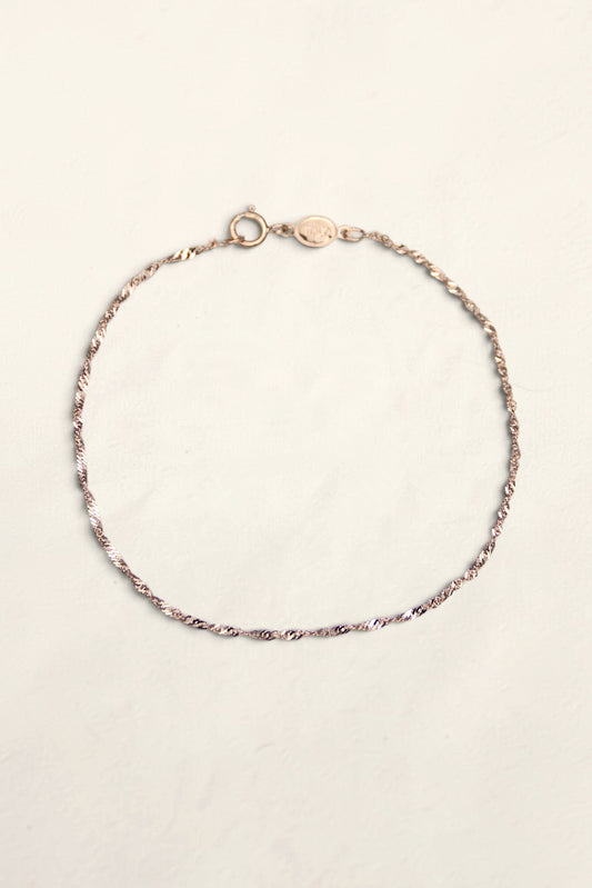 14K Yellow Gold Singapore Bracelet