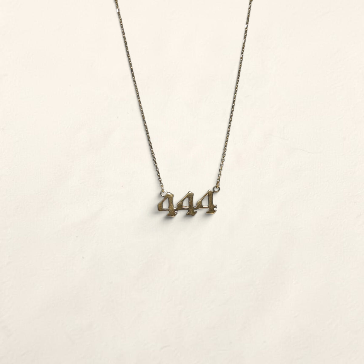 14k Yellow Gold "444" Angel Necklace
