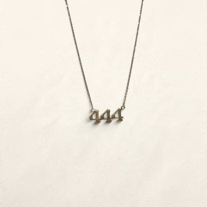 14k Yellow Gold "444" Angel Necklace
